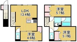セレスティア竹の塚【2階】の間取り