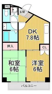 武庫之荘北アイビーコート【3階】の間取り