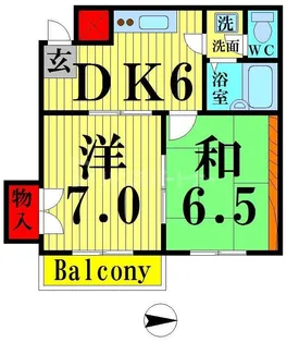グランレッド1【4階】の間取り