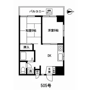 海老沢第1ビル【5階】の間取り