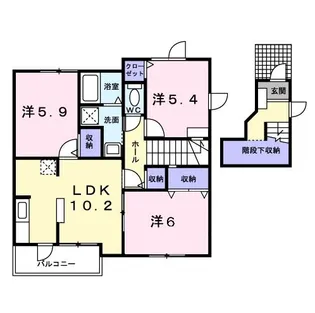 ヴィラ セレーナA【2階】の間取り
