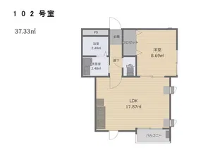 ラウレア本中山【1階】の間取り
