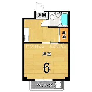 リバーハイツ梅津【3階】の間取り