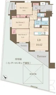 ジオ・イニシア田端【1階】の間取り