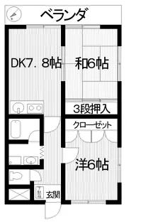 マンションウィズ【1階】の間取り