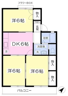 メゾンフローラおゆみ野【1階】の間取り