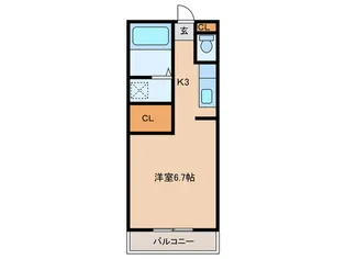 パーソネージュ冷水A【4階】の間取り