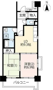 URシティハイツ日野旭が丘【12階】の間取り