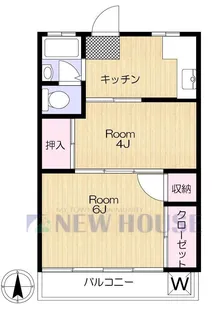 市ヶ谷コーポ【3階】の間取り