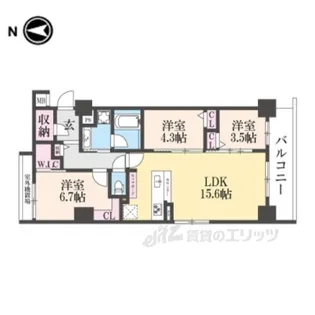 STANDZ西院【7階】の間取り