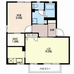 ラフィネ倉澤【1階】の間取り