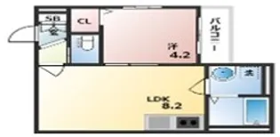 GRANDIR千船駅前I【1階】の間取り