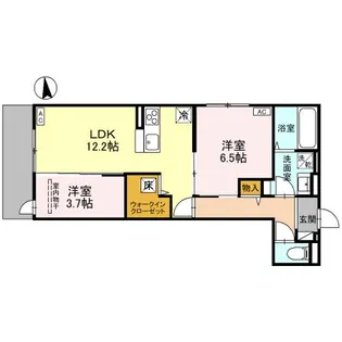ラ・パーチェ江坂2【1階】の間取り