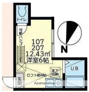 ユナイト衣笠ルッティー【1階】の間取り