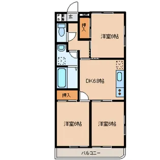 ビューバレー【2階】の間取り