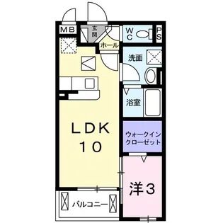 メゾン・ド・コンフォール京田辺【1階】の間取り
