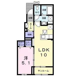 コスパハイム【1階】の間取り
