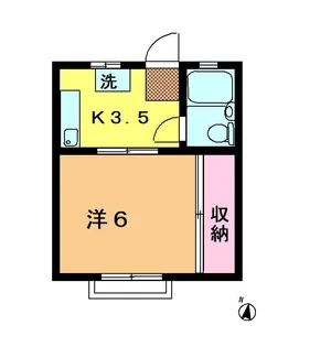 コーポみずほ【1階】の間取り