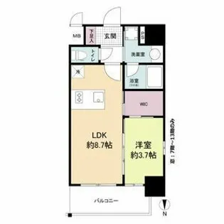 ORSUS大阪福島(旧リヴェント福島)【10階】の間取り