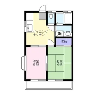 コーポリバーサイドインI【2階】の間取り