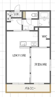 プレジオ桜丘【1階】の間取り