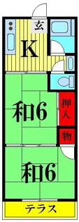 コーポ保木間【1階】の間取り