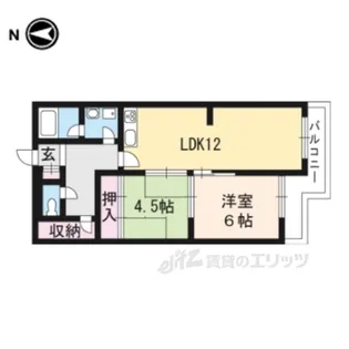 ビューハイツ京都山科【2階】の間取り