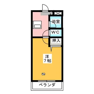 ソレアード下稲【3階】の間取り