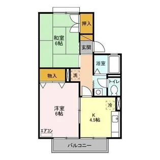 セジュール川間B【2階】の間取り
