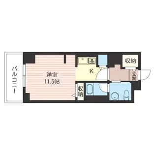 レジデンスシャルマン月島【7階】の間取り