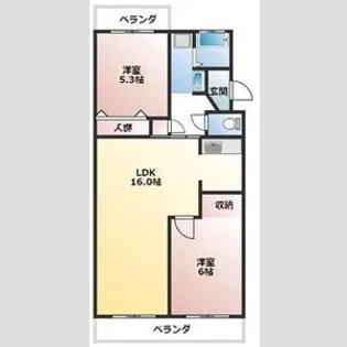 エトワールK【3階】の間取り
