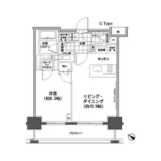 パークハビオ人形町【12階】の間取り