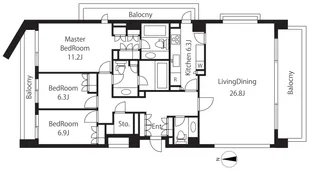 青葉台パークス【3階】の間取り