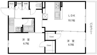 横浜BLESS上星川【3階】の間取り