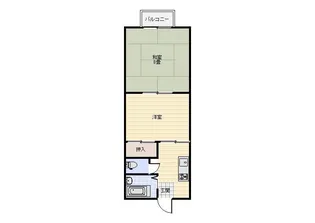 浜乃木公園ハイツ3号館【1階】の間取り