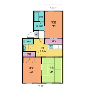 静岡県富士市伝法【マンション】の間取り