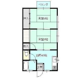 コーポ門【2階】の間取り