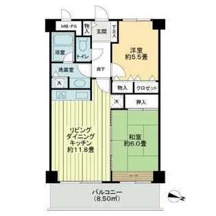 ライオンズマンション熱海梅園【5階】の間取り