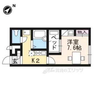 レオパレスHolly【2階】の間取り