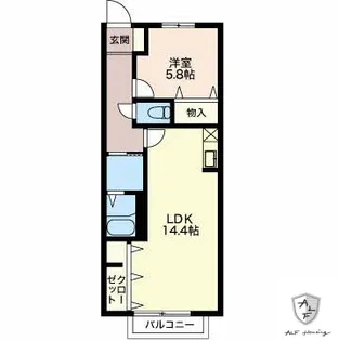 ヴィヴレ平井 B【2階】の間取り