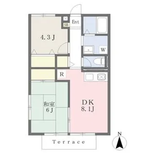 フローラルC棟【1階】の間取り