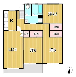 Kマンション【3階】の間取り