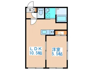 ラ・フォルテS13【3階】の間取り