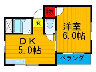 新之栄松田ハイツ【3階】の間取り
