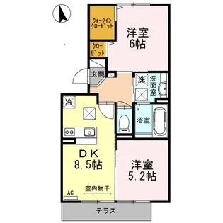 サンストロベリー B棟【1階】の間取り