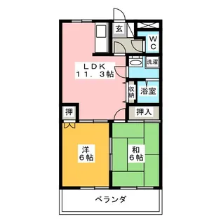 メゾンセレブーK【2階】の間取り