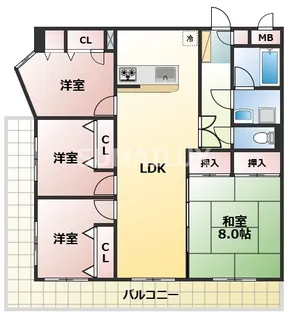 ロマネスク武蔵ケ丘【5階】の間取り