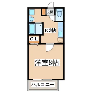 フェヴァリー C【2階】の間取り