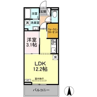 DーROOM太日通【3階】の間取り
