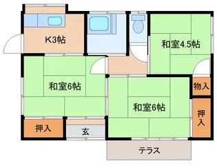 宮城県柴田郡大河原町字高砂町【一戸建】の間取り